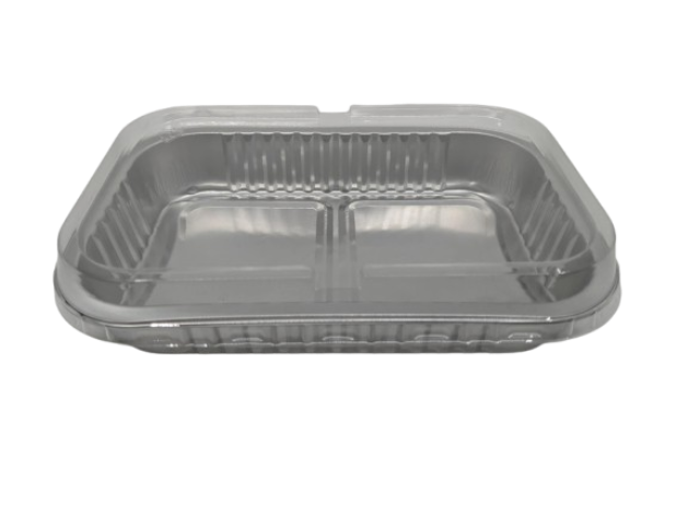 #520-Contenant argent Smoothwall 20oz avec couvercle en dôme clair 200/200 cse (42 cses/pal)