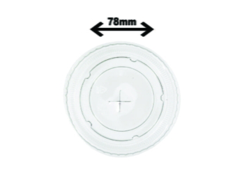 Couvercle Plastique Plat 8-10 Oz – 78mm (1000/cs)