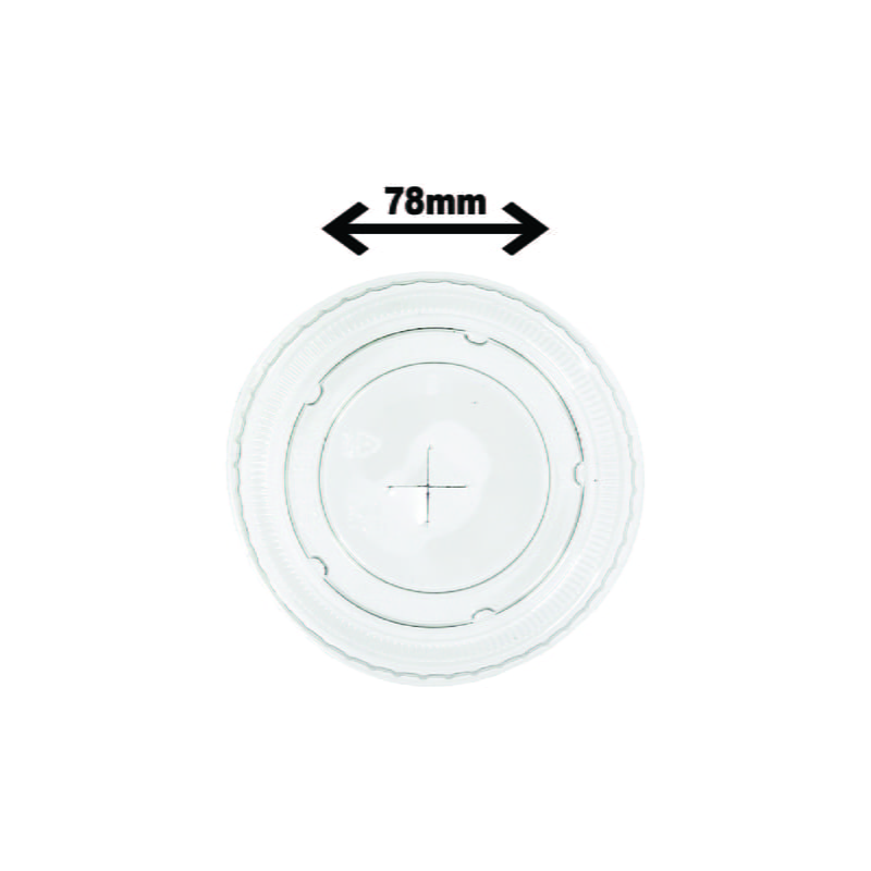 Couvercle Plastique Plat 8-10 Oz – 78mm (1000/cs)