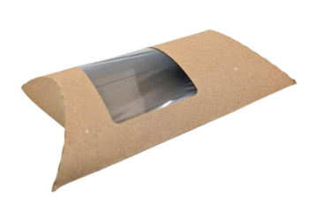 #7614-Boîte pour viennoiseries kraft avec fenêtre et lamination intérieure (250/cse) (80cse/pal)