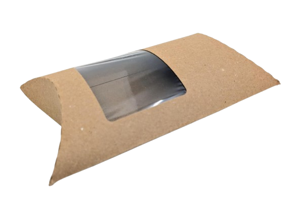 #7614-Boîte pour viennoiseries kraft avec fenêtre et lamination intérieure (250/cse) (80cse/pal)
